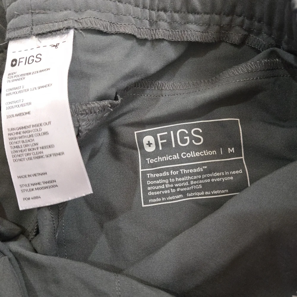 FIGS Scrubs Gray Tansen Jogger Scrub Pants, Men's SIZE M